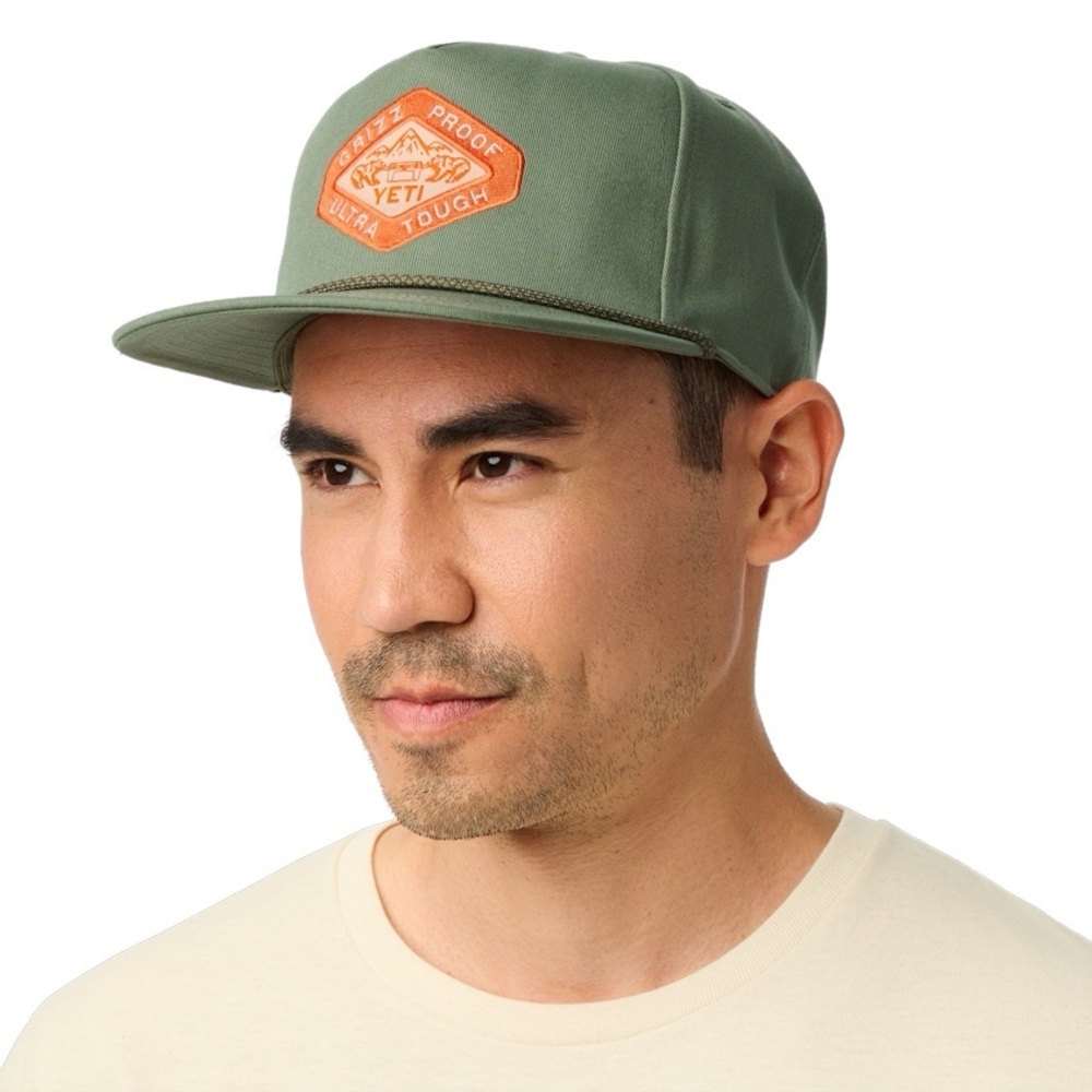 YETI Grizz Proof Mid Pro Flat Brim Rope Hat NEW